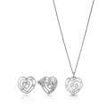 Euphoria Argent Set: Collier-Pendentif + Boucles d'oreilles SET-7522