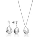 Etoile Argent Set: Collier-Pendentif + Boucles d'oreilles SET-7524