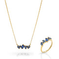 Novel Argent Set: Necklace + Ring SET-7534