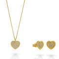 Elite Argent Set: Necklace + Earrings SET-7566/G