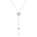 Heart Argent Collier avec pendentif ZK-7384