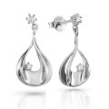 Etoile Argent Boucle d'oreille ZO-7524