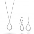Petal Argent Set: Necklace + Earrings SET-7564