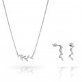 Charlene Argent Set: Necklace + Earrings SET-7568