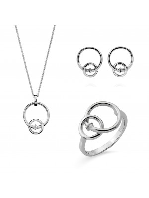 Antoine Argent Set: Necklace + Earrings + Ring SET-7503