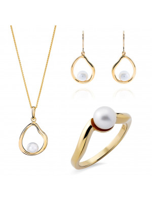 Baptiste Argent Set: Necklace + Earrings + Ring SET-7507/G