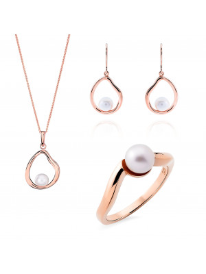 Baptiste Argent Set: Necklace + Earrings + Ring SET-7507/RG