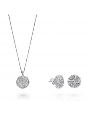 Bella Argent Set: Necklace + Earrings SET-7565