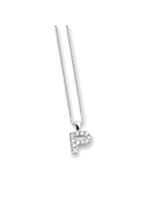 Argent Collier avec pendentif alphabet/P