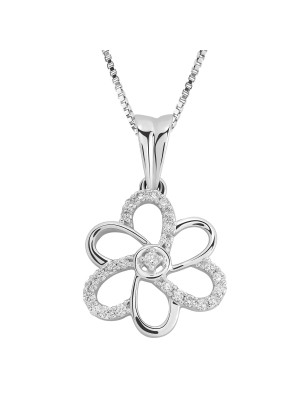 Carolinia Or blanc 18C Pendentif HD-4182