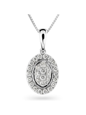 Kamilla Or blanc 18C Pendentif HD-4204