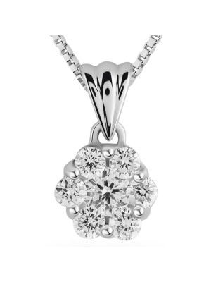 Edina Or blanc 18C Pendentif HD-4208