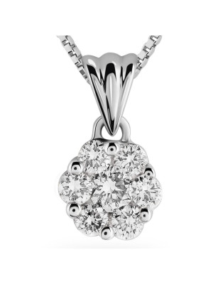 Edina Or blanc 18C Pendentif HD-4209