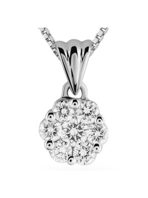 Edina Or blanc 18C Pendentif HD-4211