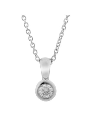 Rosalind Or blanc 18C Collier avec pendentif KD-2030