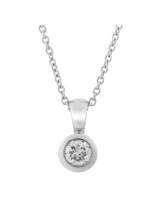 Rosalind Or blanc 18C Collier avec pendentif KD-2031