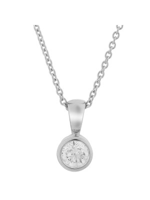 Rosalind Or blanc 18C Collier avec pendentif KD-2032