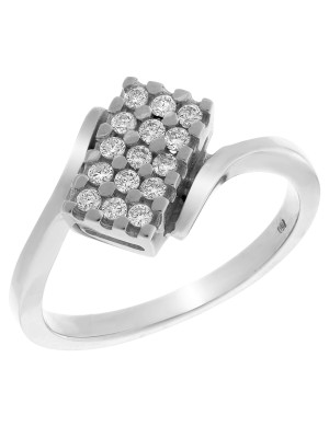 Or blanc 18C Bague RD-33236