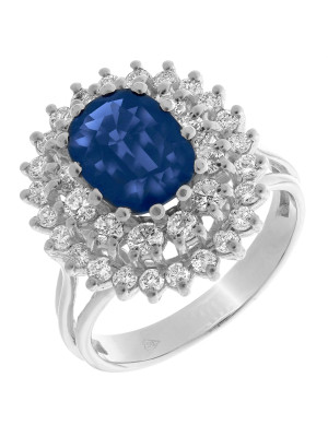 Or blanc 18C Bague RD-33265