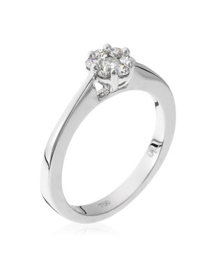 Or blanc 18C Bague RD-3363