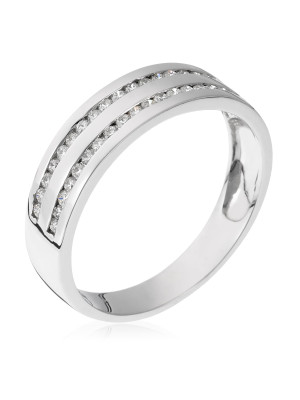 Or blanc 18C Bague RD-3364