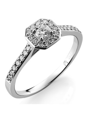 Or blanc 18C Bague RD-3915