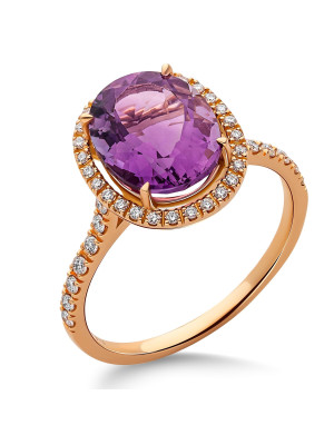 Or rosé 18C Bague RD-3923