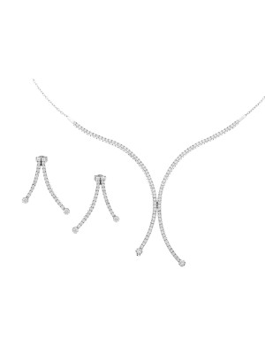 Argent Set: Necklace + Earrings SET-066