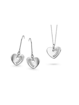 Argent Set: Collier-Pendentif + Boucles d'oreilles SET-5123