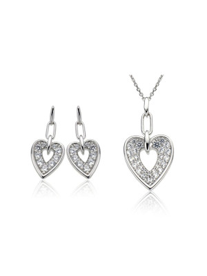 Argent Set: Collier-Pendentif + Boucles d'oreilles SET-5959