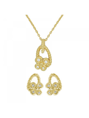 Argent Set: Collier-Pendentif + Boucles d'oreilles SET-6020/2