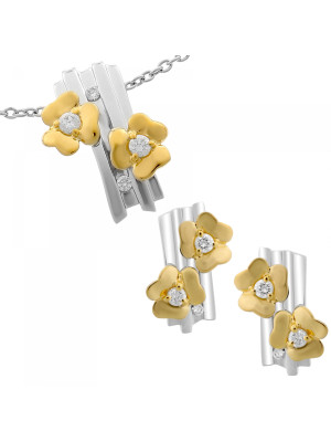 Argent Set: Collier-Pendentif + Boucles d'oreilles SET-6039/1