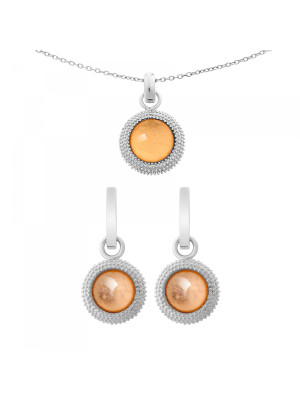 Argent Set: Collier-Pendentif + Boucles d'oreilles SET-6041/1