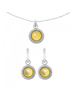 Argent Set: Collier-Pendentif + Boucles d'oreilles SET-6041/2