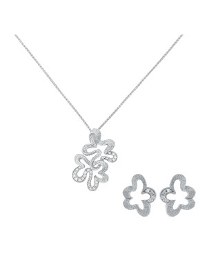 Malenia Argent Set: Collier-Pendentif + Boucles d'oreilles SET-7077