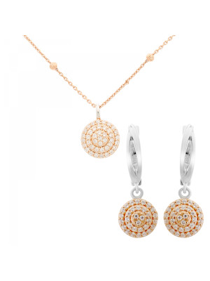 Leanna Argent Set: Collier-Pendentif + Boucles d'oreilles SET-7120