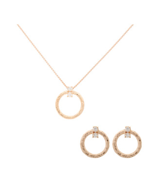 Novalie Argent Set: Collier-Pendentif + Boucles d'oreilles SET-7129/RG