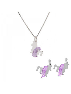 Celinia Argent Set: Collier-Pendentif + Boucles d'oreilles SET-7134