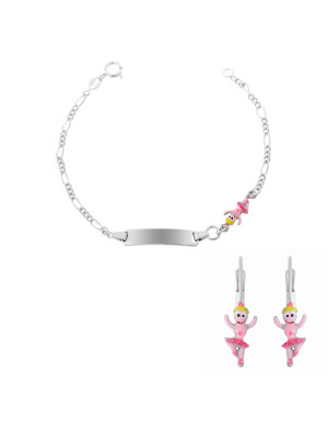 Oviva Argent Set: Bracelet + boucle d'oreille SET-7137/1