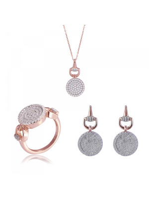 Alisia Argent Set: Necklace + Earrings + Ring SET-7420