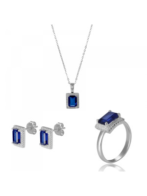 Enora Argent Set: Necklace + Earrings + Ring SET-7425/SA