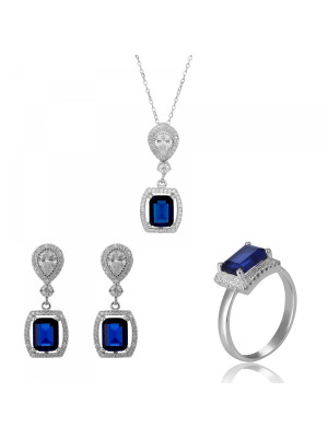 Enora Argent Set: Necklace + Earrings + Ring SET-7426/SA