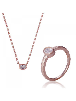 Robin Argent Set: Necklace + Ring SET-7434