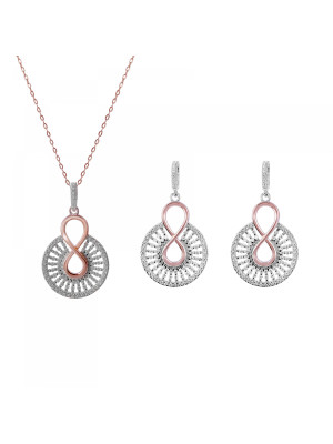 Frida Argent Set: Necklace + Earrings SET-7437