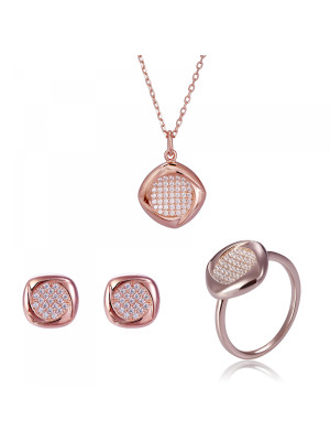 Amalia Argent Set: Necklace + Earrings + Ring SET-7442