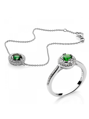 Kaia Argent Set: Bracelet + Ring SET-7477/EM