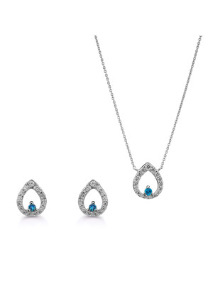 Kiana Argent Set: Necklace + Earrings SET-7487