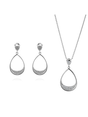 Jolina Argent Set: Necklace + Earrings SET-7490