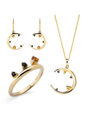 Eline Argent Set: Necklace + Earrings + Ring SET-7497/G