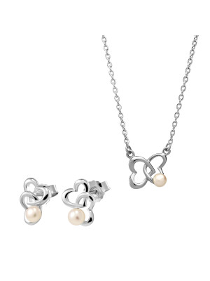 Lili Argent Set: Collier-Pendentif + Boucles d'oreilles SET-7513